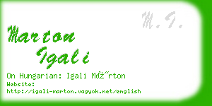 marton igali business card